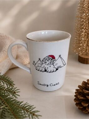 Vintage Sandy Claus Egyptian Christmas Mug Merry Masterpieces Porcelain & Gold